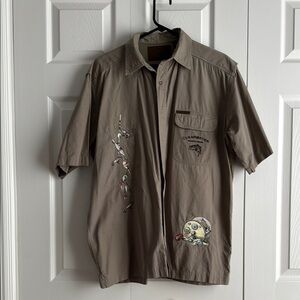 Men's North River Tan Short Sleeve Shirt.